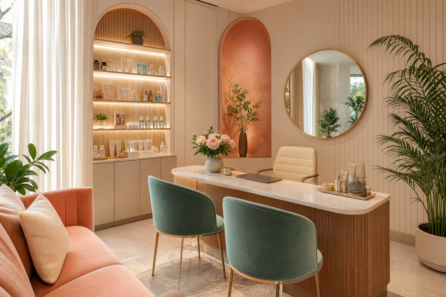 Elegant aesthetic clinic consultation room