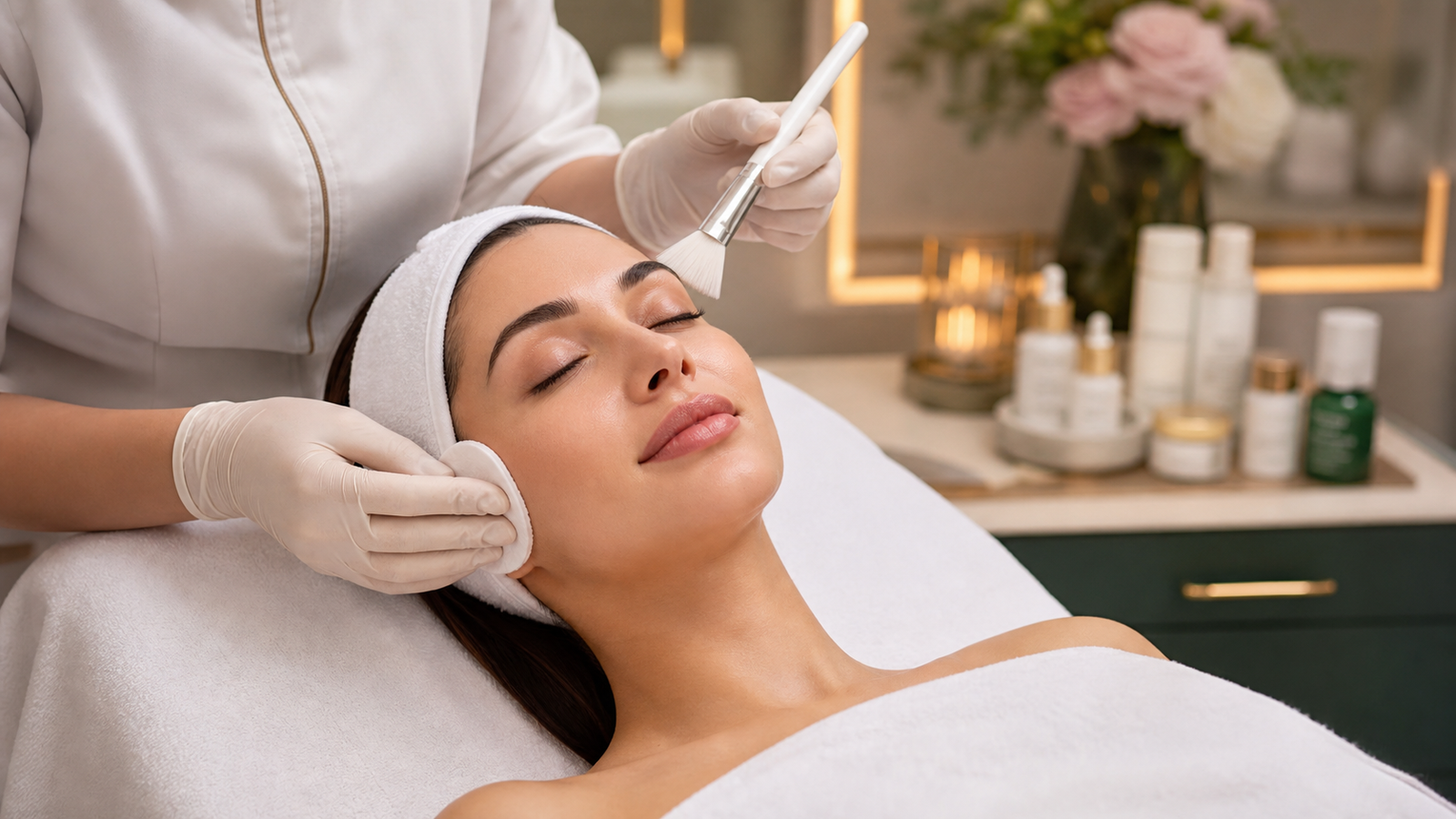 Facial skin treatment at Yuga's Aesthetic Clinic